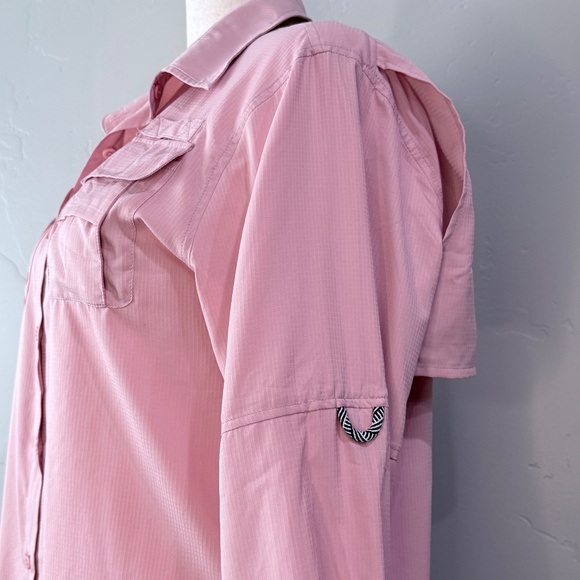 🌸 Jessie Kidden L Convertible Sun Shirt — Pink UPF 40+ Quick-Dry Vented Back - Picture 5 of 7